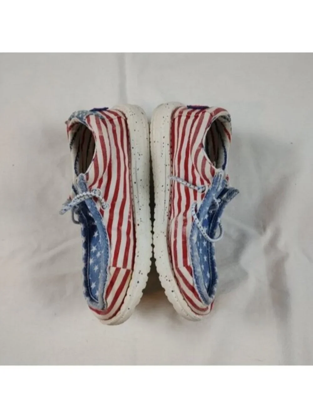 Hey Dude Wally Youth Stars n Stripes Shoes K12 - Picture 4 of 9